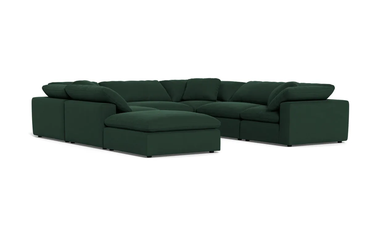 Fluffy 6 Piece Sectional W/Ottoman