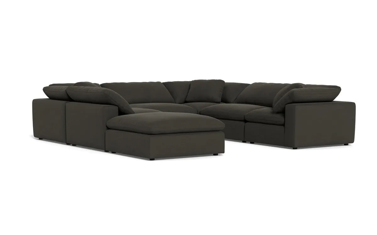 Fluffy 6 Piece Sectional W/Ottoman