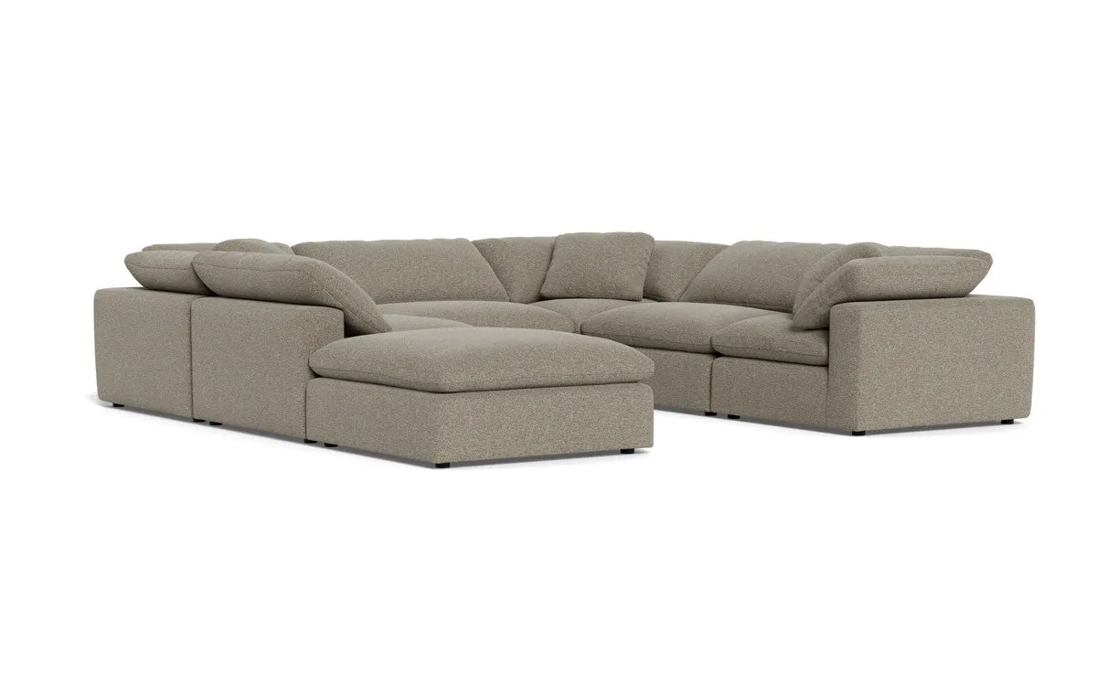 Fluffy 6 Piece Sectional W/Ottoman