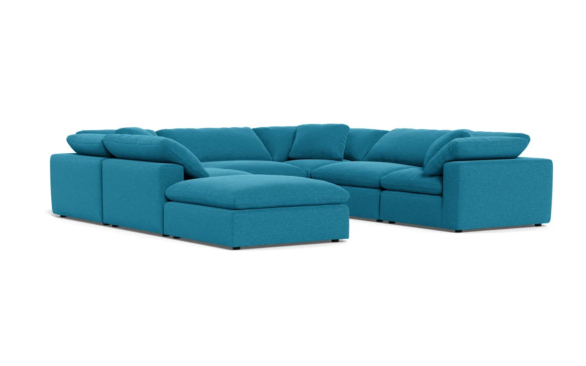 Fluffy 6 Piece Sectional W/Ottoman
