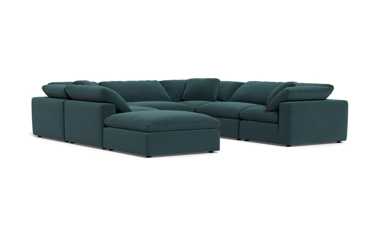 Fluffy 6 Piece Sectional W/Ottoman