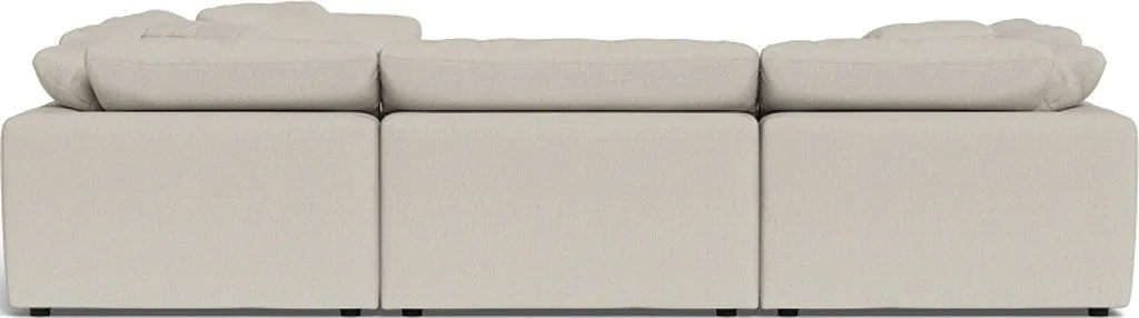 Fluffy 6 Piece Sectional W/Ottoman