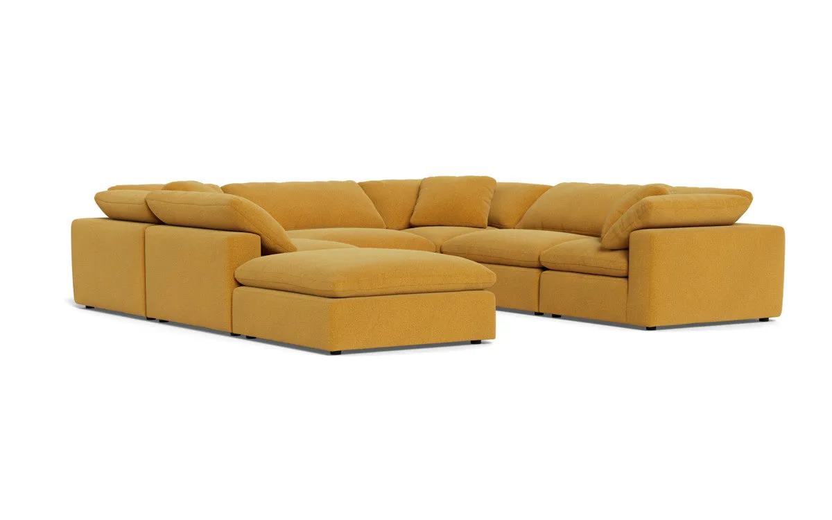 Fluffy 6 Piece Sectional W/Ottoman