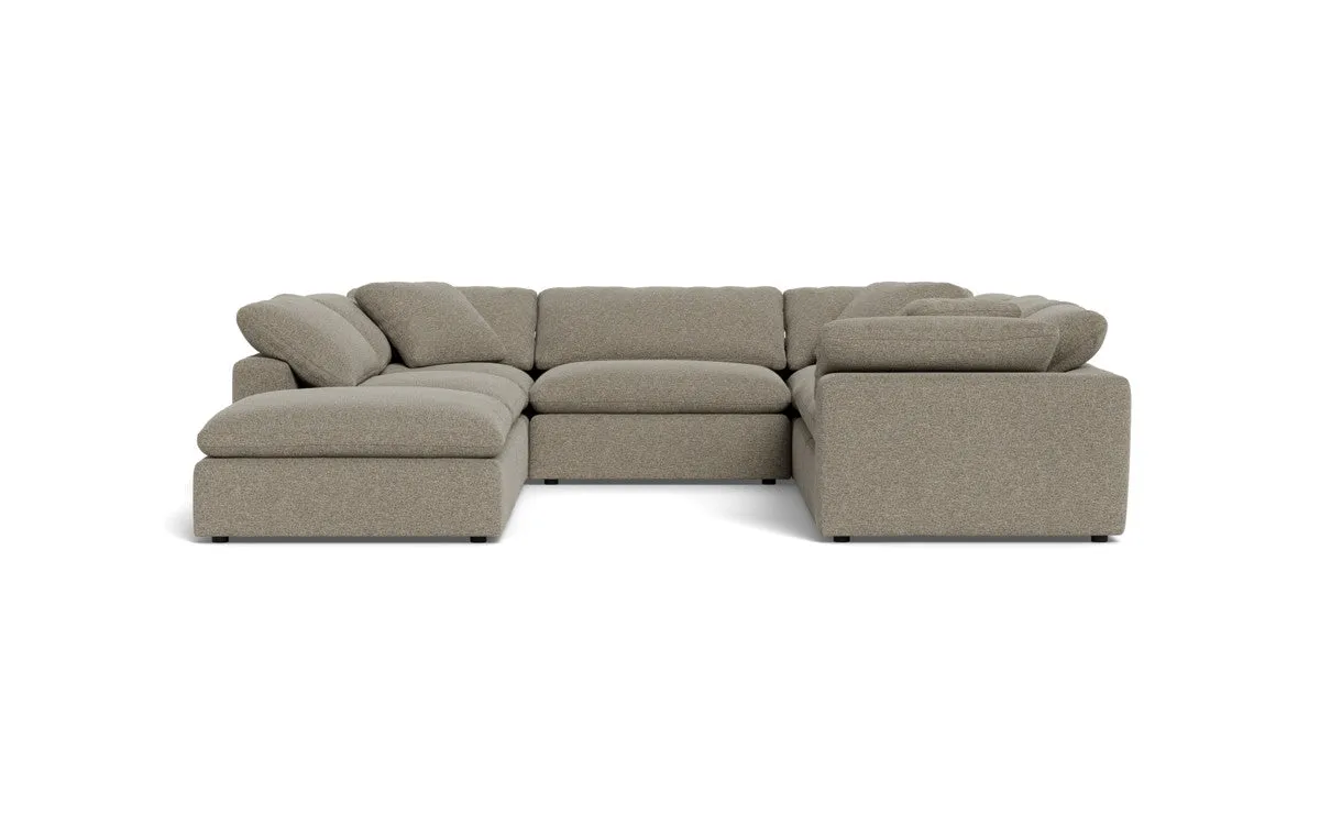 Fluffy 6 Piece Sectional W/Ottoman