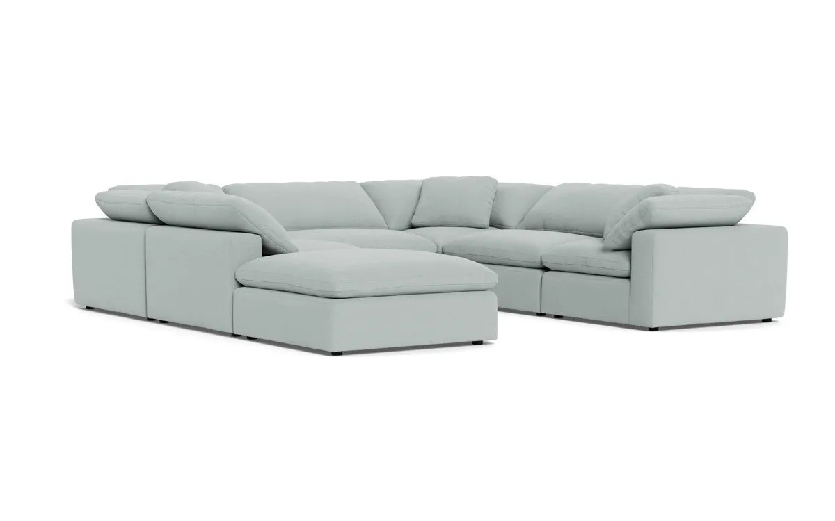 Fluffy 6 Piece Sectional W/Ottoman