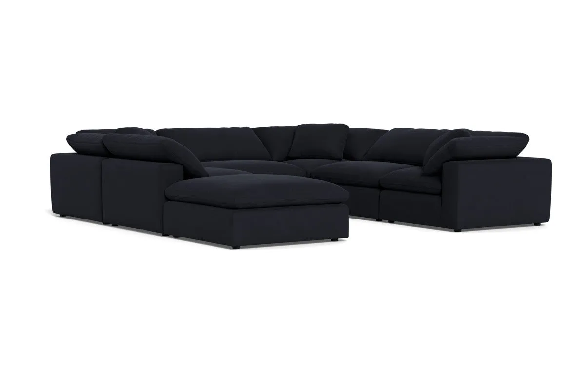 Fluffy 6 Piece Sectional W/Ottoman