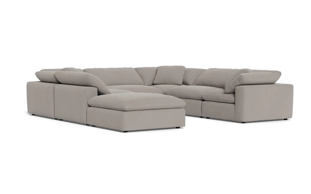 Fluffy 6 Piece Sectional W/Ottoman