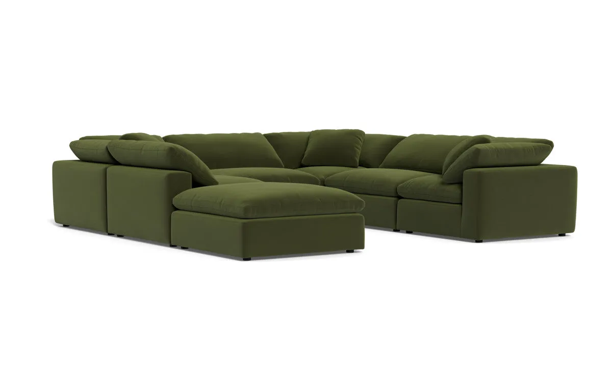 Fluffy 6 Piece Sectional W/Ottoman