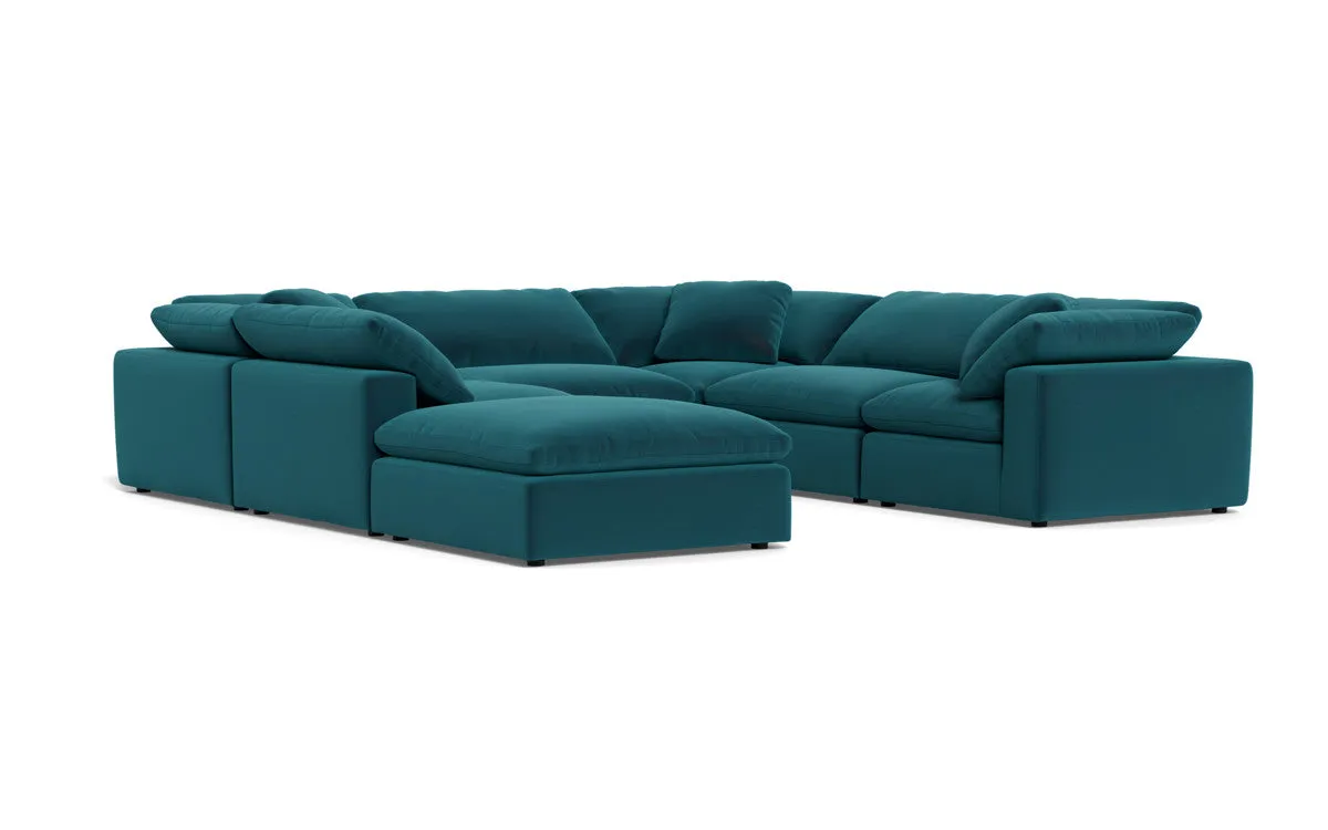 Fluffy 6 Piece Sectional W/Ottoman