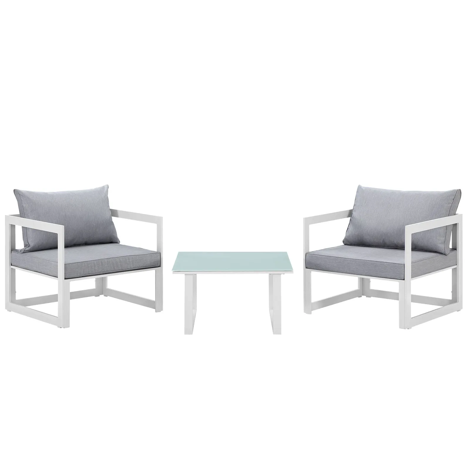 Fortuna 3 Piece Outdoor Patio Sectional Sofa Set by Modway