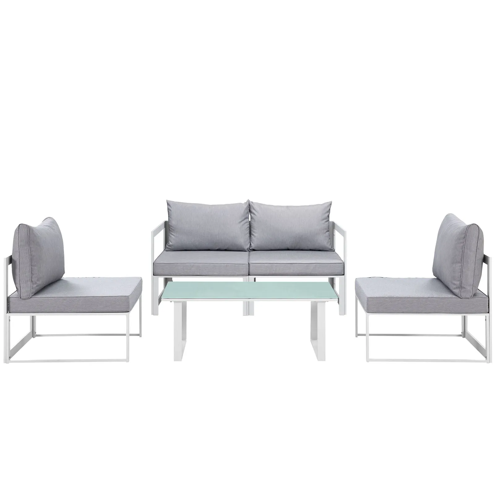 Fortuna 5 Piece Outdoor Patio Sectional Sofa Set by Modway