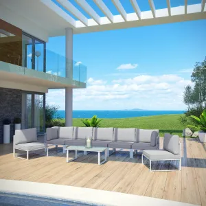 Fortuna 8 Piece Outdoor Patio Sectional Sofa Set by Modway