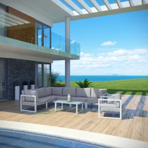 Fortuna 8 Piece Outdoor Patio Sectional Sofa Set by Modway