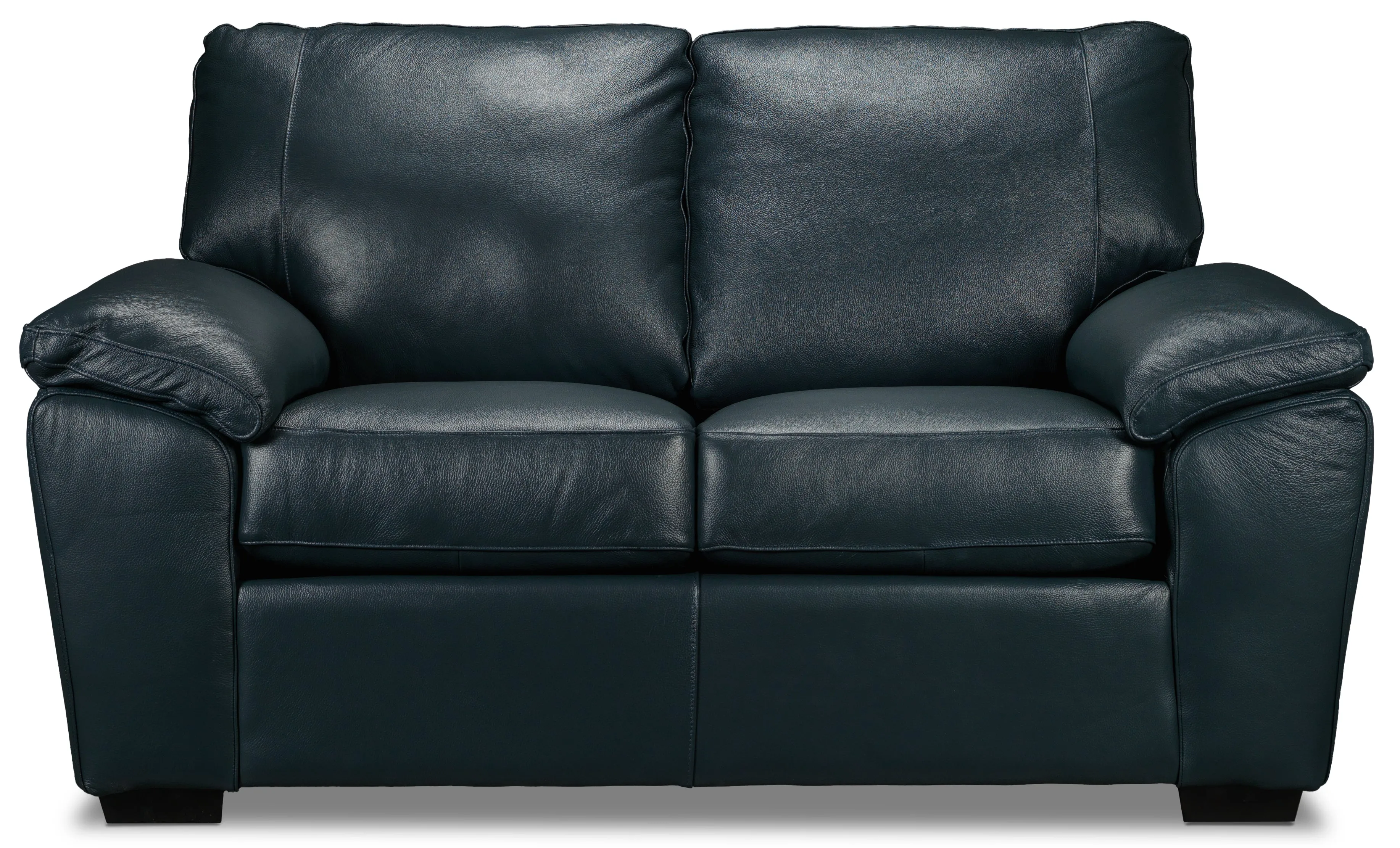 Gaetano Leather Sofa and Loveseat Set - Havana Atlantic Blue