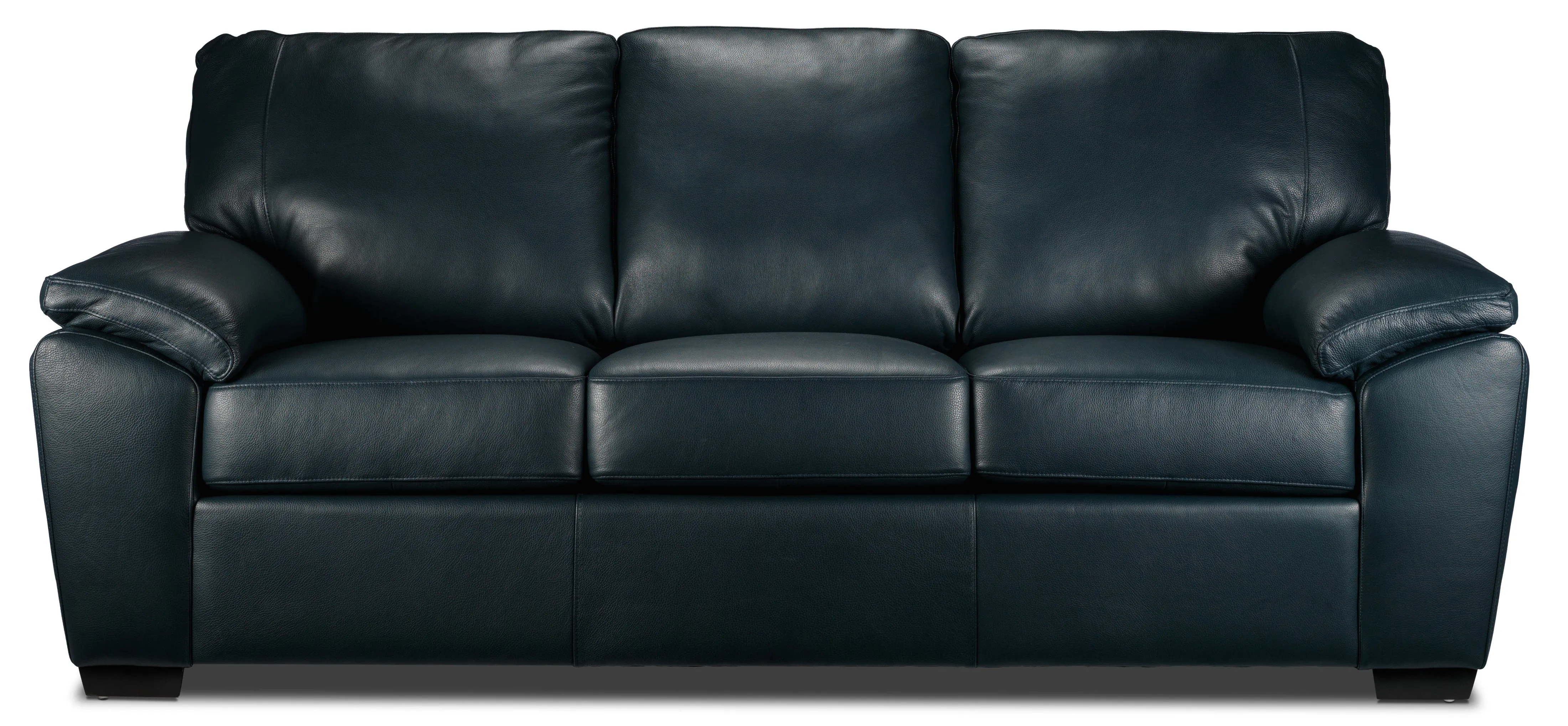Gaetano Leather Sofa and Loveseat Set - Havana Atlantic Blue