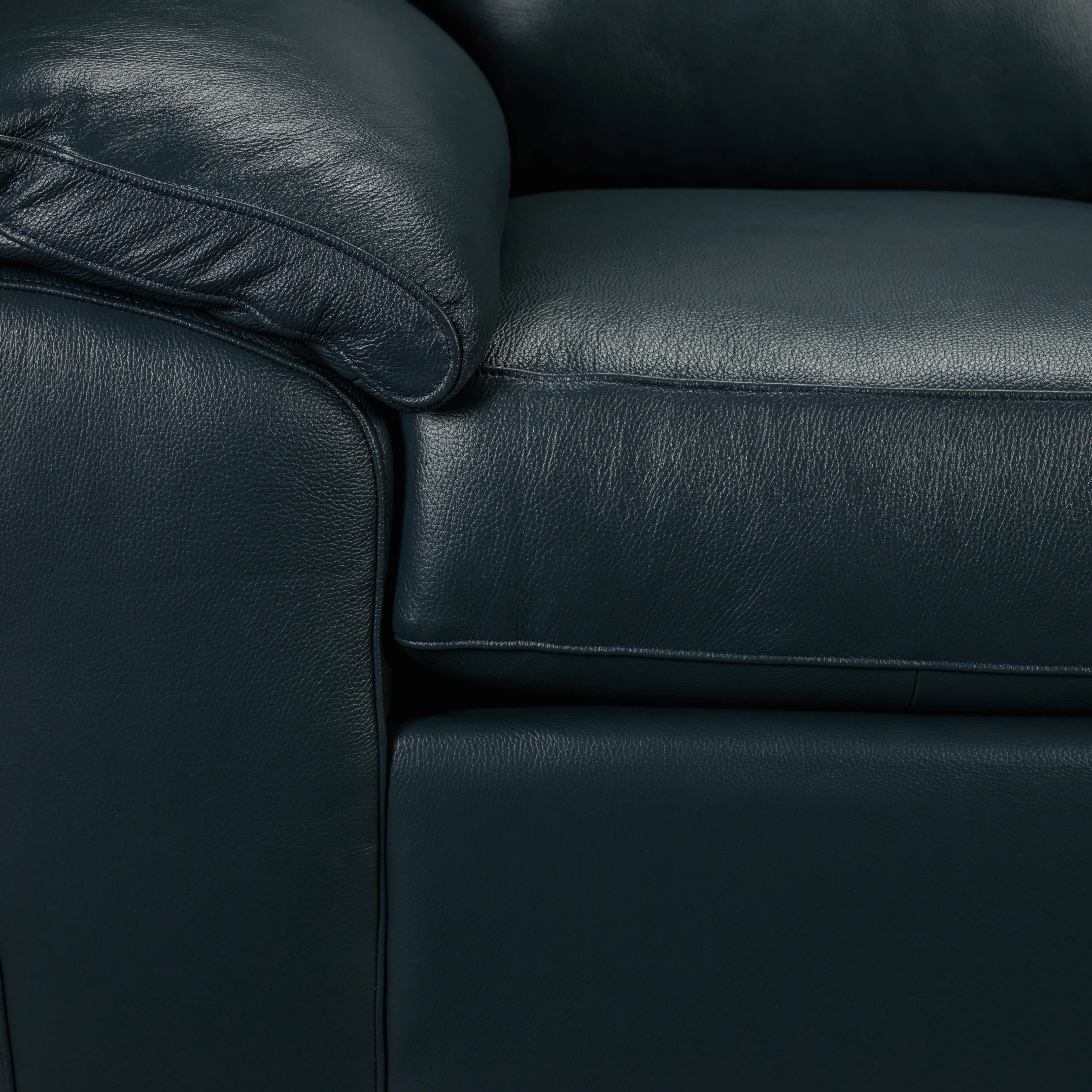 Gaetano Leather Sofa and Loveseat Set - Havana Atlantic Blue