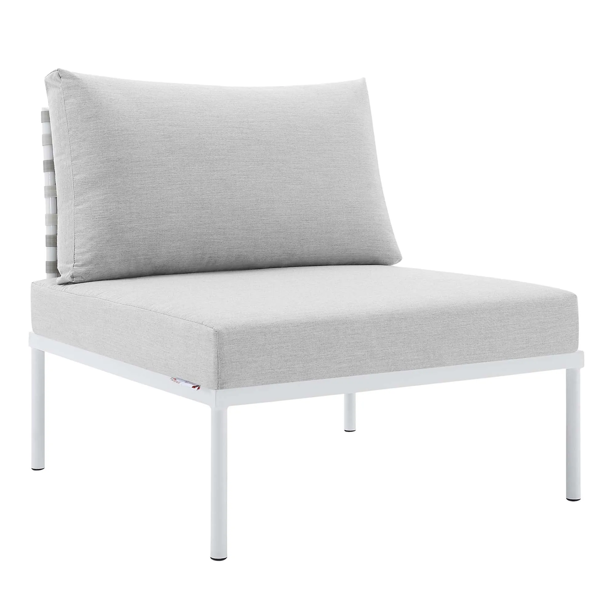Harmony 10-Piece  Sunbrella® Basket Weave Outdoor Patio Aluminum Sectional Sofa Set by Modway