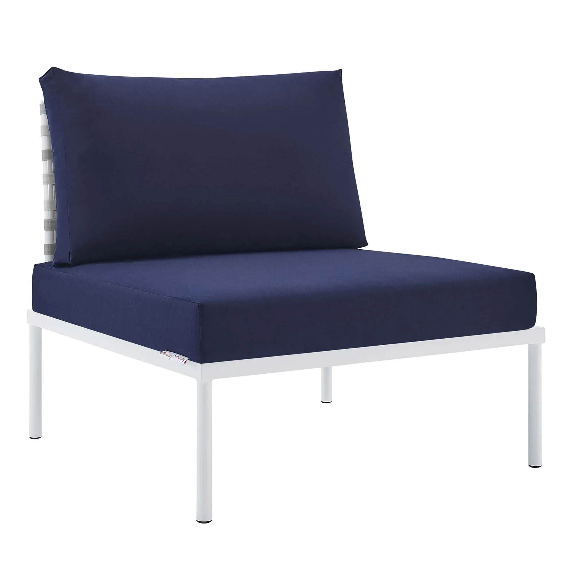 Harmony 10-Piece  Sunbrella® Basket Weave Outdoor Patio Aluminum Sectional Sofa Set by Modway