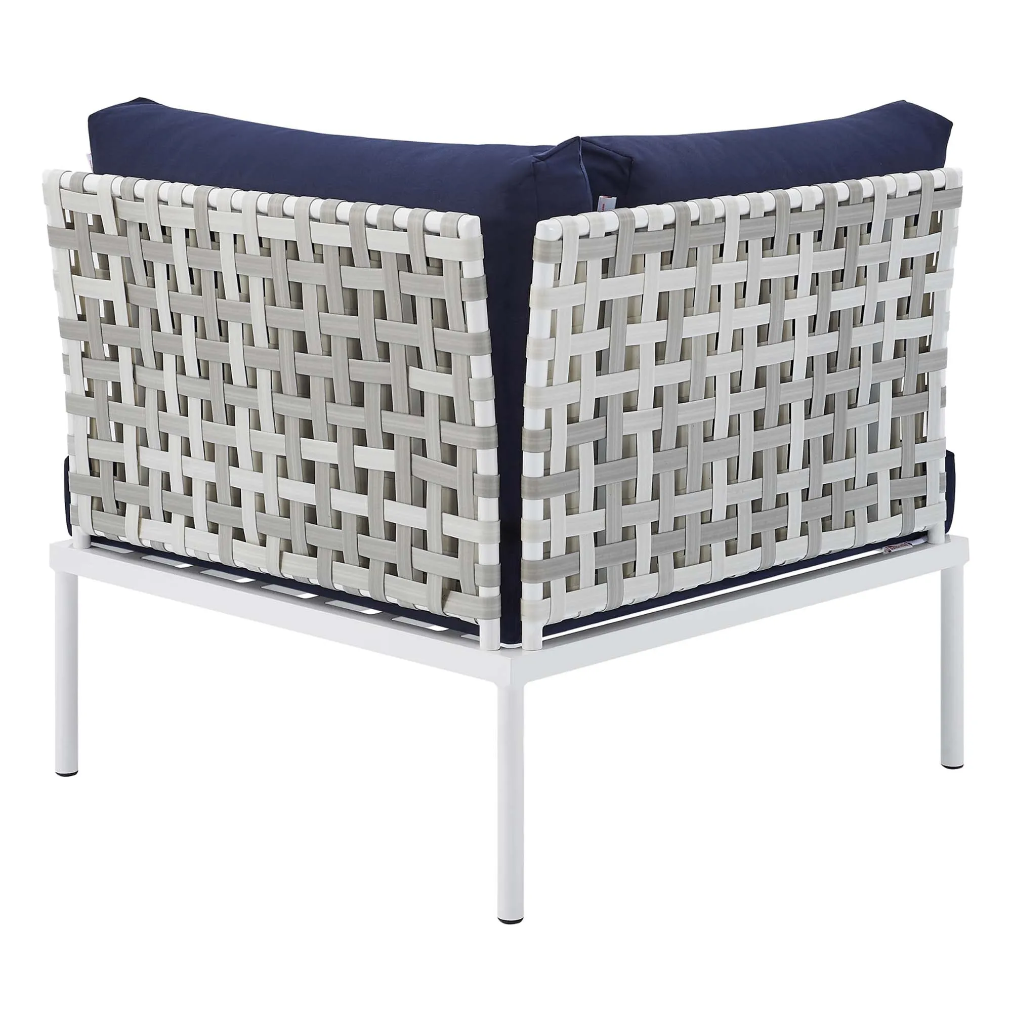 Harmony 6-Piece  Sunbrella® Basket Weave Outdoor Patio Aluminum Sectional Sofa Set by Modway