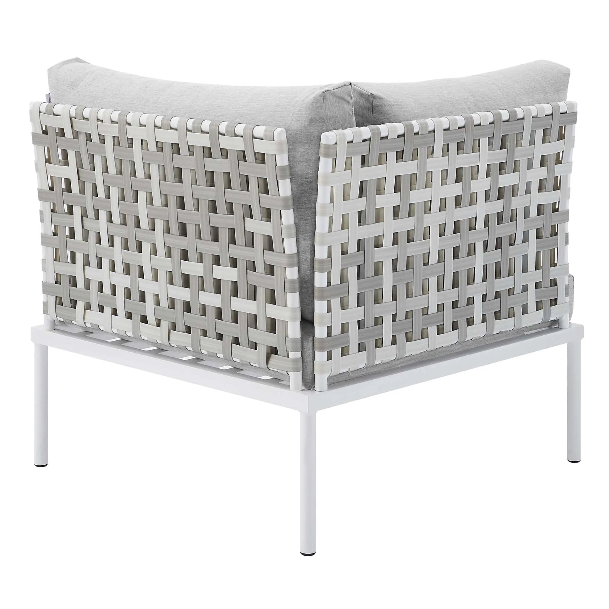 Harmony 6-Piece  Sunbrella® Basket Weave Outdoor Patio Aluminum Sectional Sofa Set by Modway