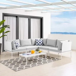 Harmony 6-Piece  Sunbrella® Outdoor Patio Aluminum Sectional Sofa Set by Modway