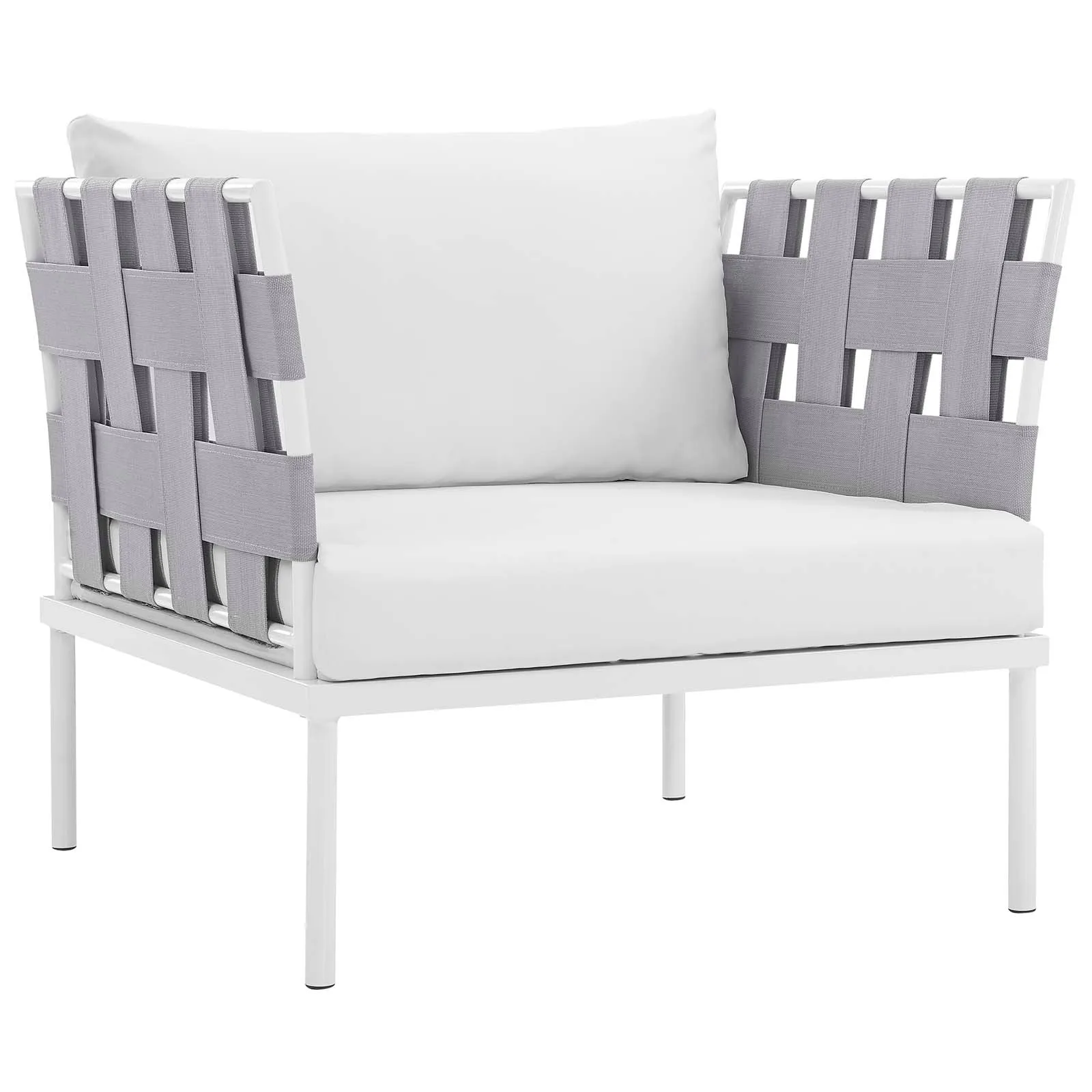 Harmony 7 Piece Outdoor Patio Aluminum Sectional Sofa Set by Modway