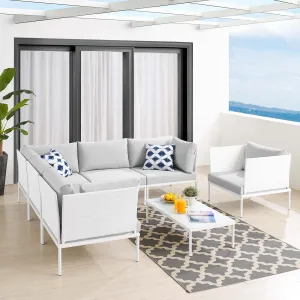 Harmony 7-Piece  Sunbrella® Outdoor Patio Aluminum Sectional Sofa Set by Modway