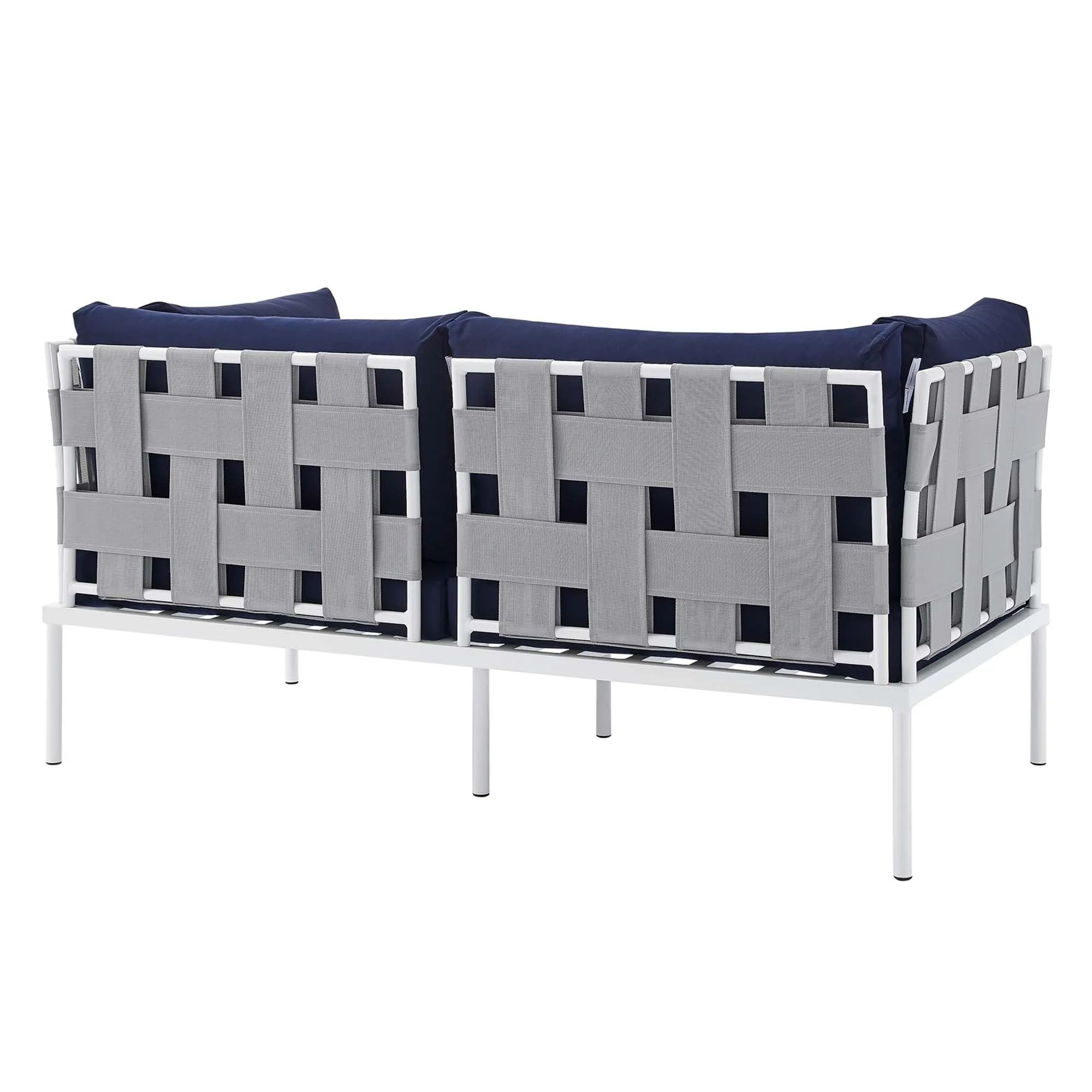 Harmony 8-Piece  Sunbrella® Outdoor Patio Aluminum Seating Set by Modway