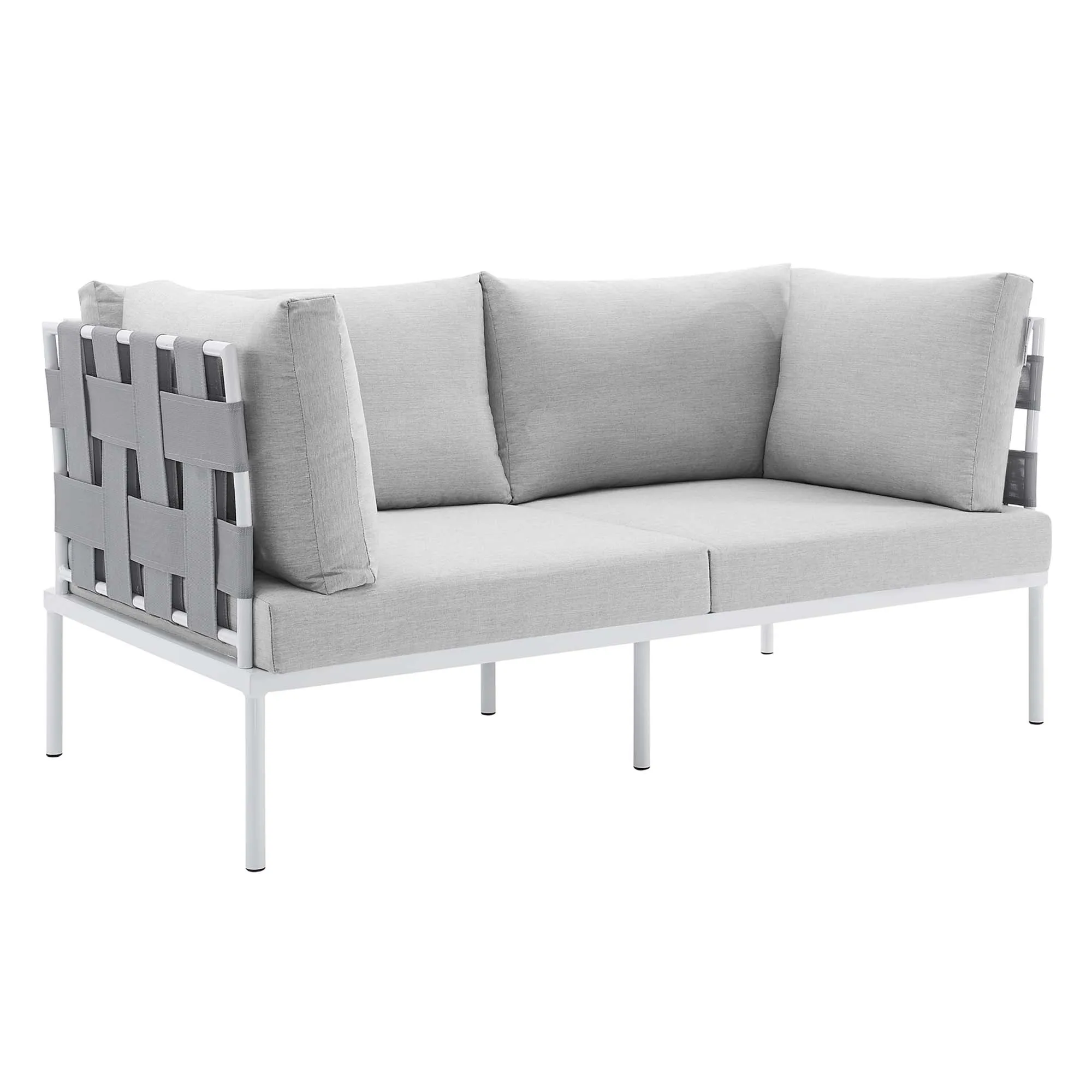 Harmony 8-Piece  Sunbrella® Outdoor Patio Aluminum Seating Set by Modway