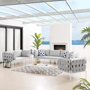 Harmony 8-Piece  Sunbrella® Outdoor Patio Aluminum Seating Set by Modway