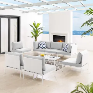 Harmony 8-Piece  Sunbrella® Outdoor Patio Aluminum Sectional Sofa Set by Modway