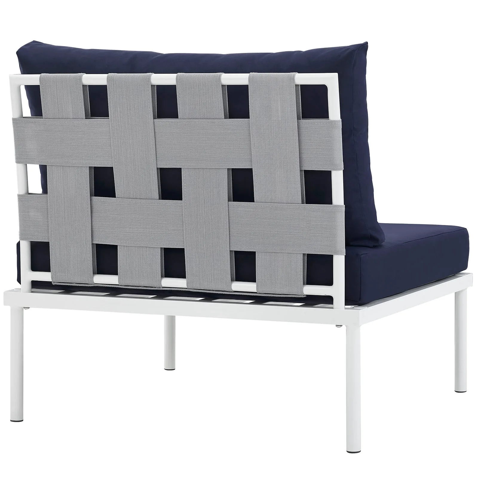 Harmony Armless Outdoor Patio Aluminum Chair by Modway