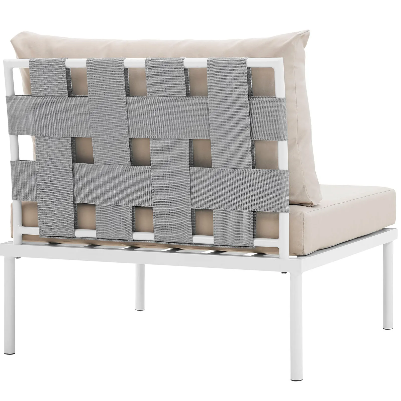 Harmony Armless Outdoor Patio Aluminum Chair by Modway