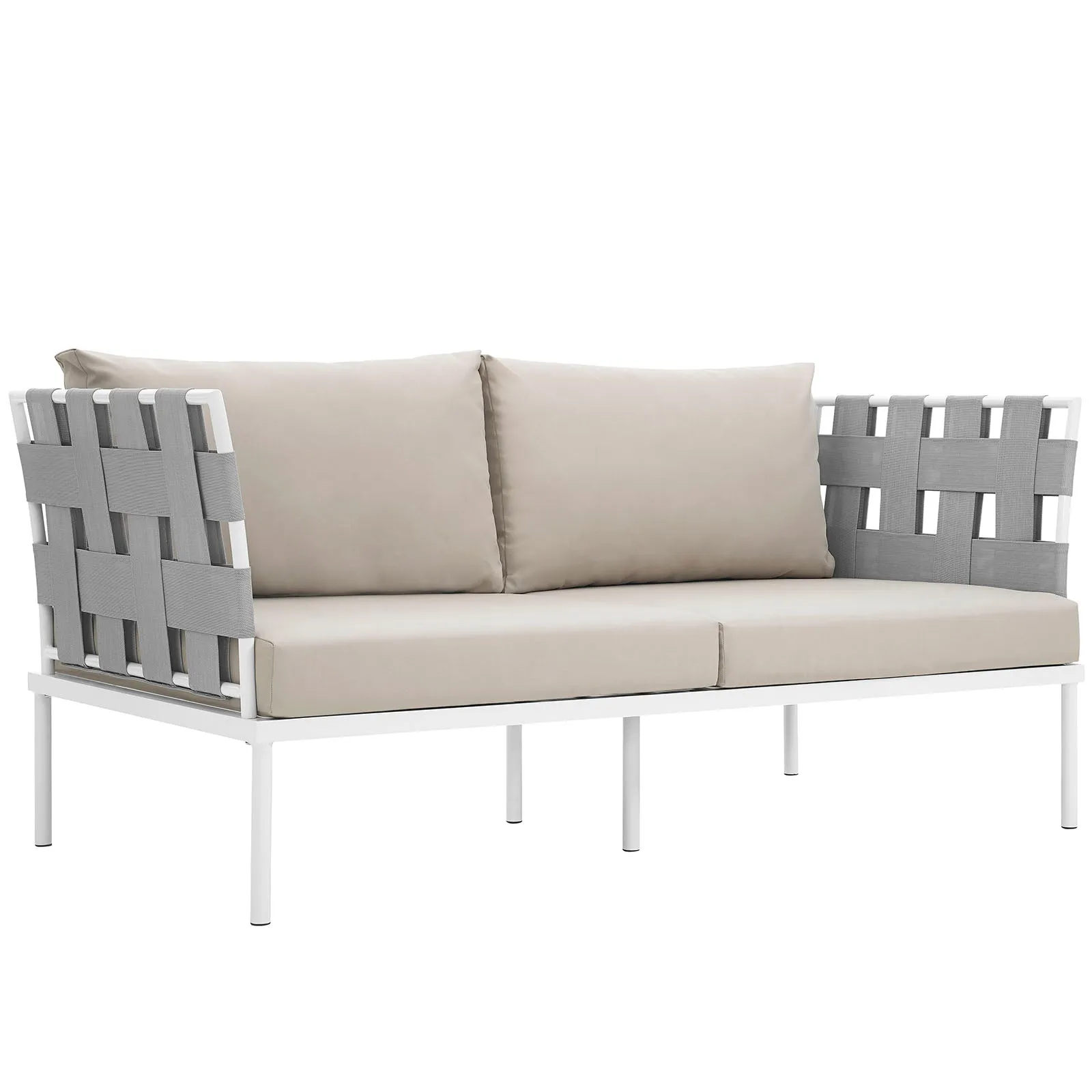 Harmony Outdoor Patio Aluminum Loveseat by Modway