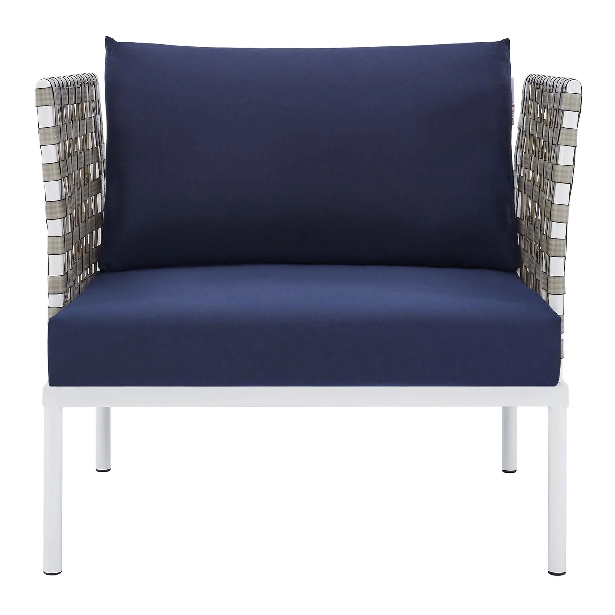 Harmony Sunbrella® Basket Weave Outdoor Patio Aluminum Armchair by Modway