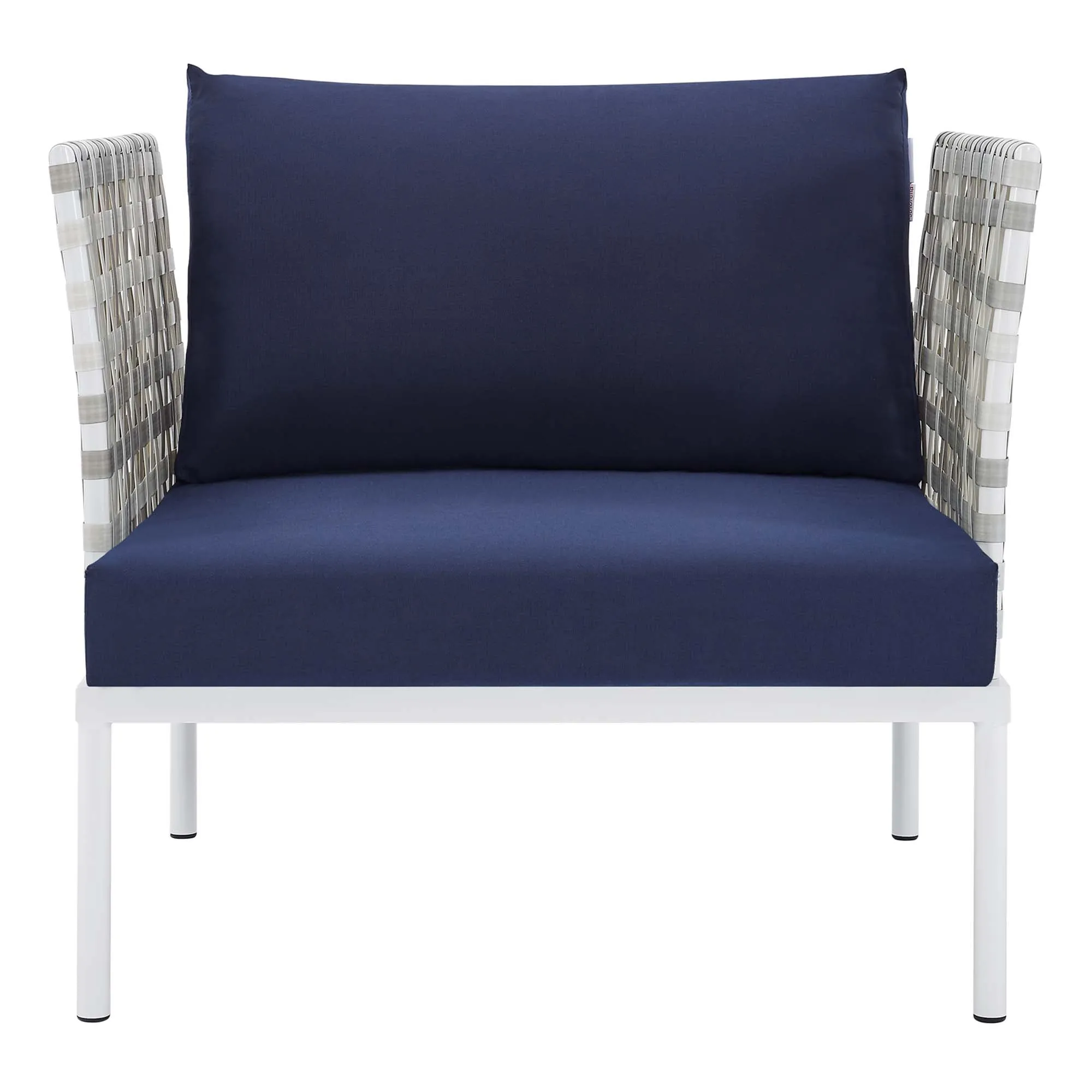 Harmony Sunbrella® Basket Weave Outdoor Patio Aluminum Armchair by Modway