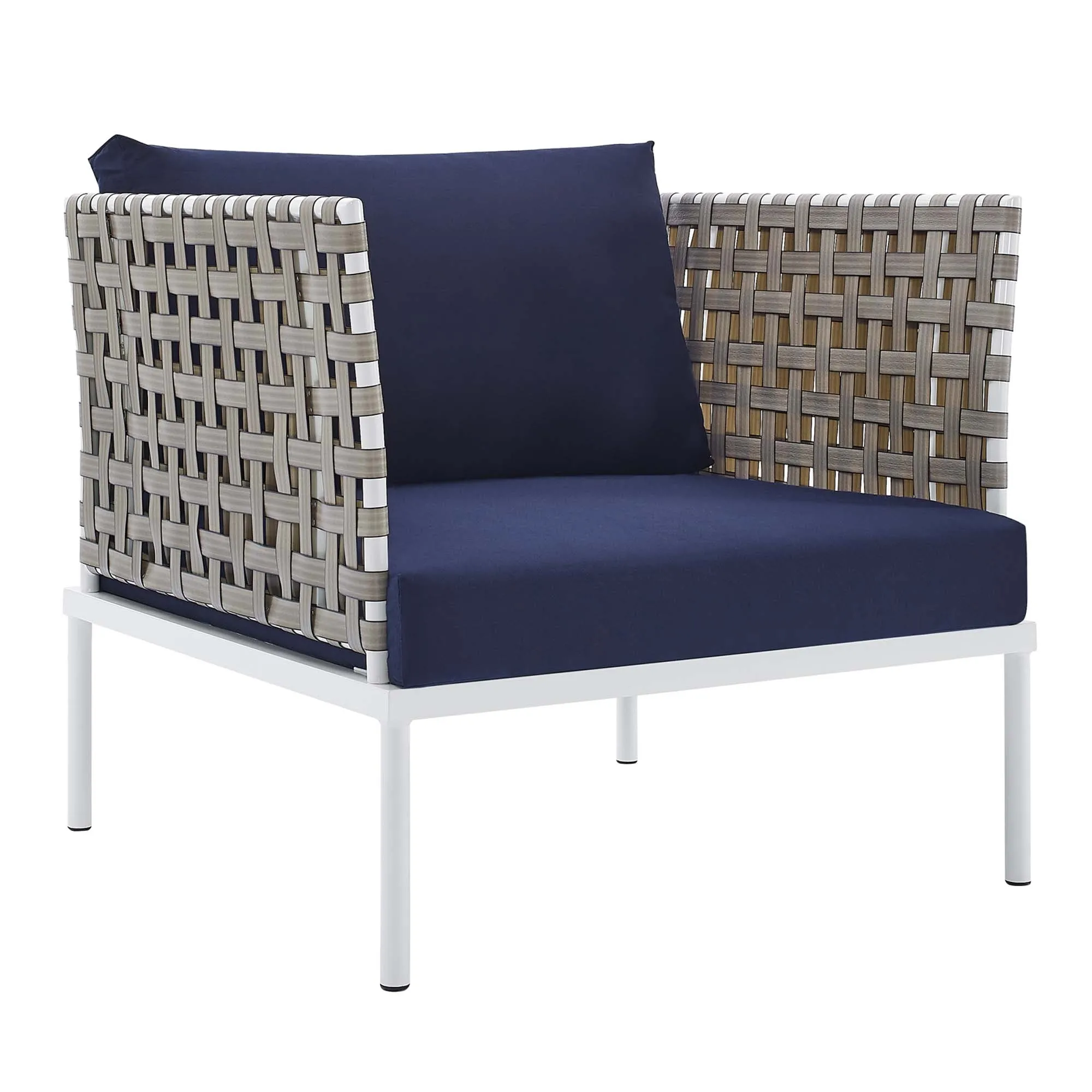 Harmony Sunbrella® Basket Weave Outdoor Patio Aluminum Armchair by Modway