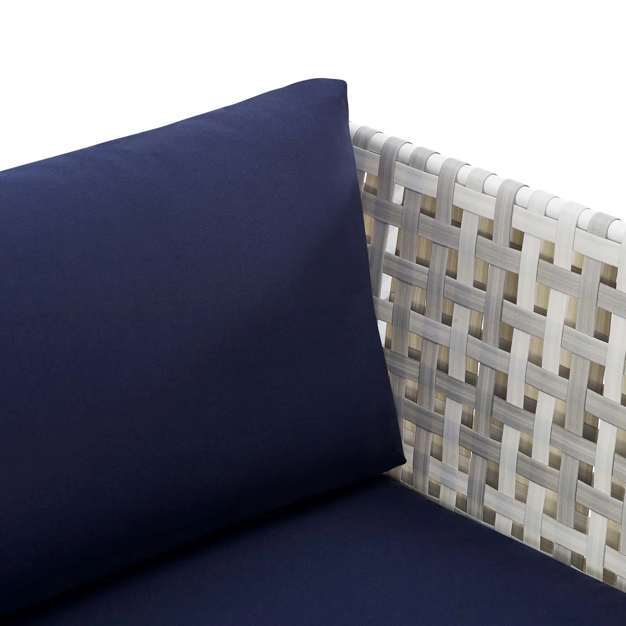Harmony Sunbrella® Basket Weave Outdoor Patio Aluminum Armchair by Modway