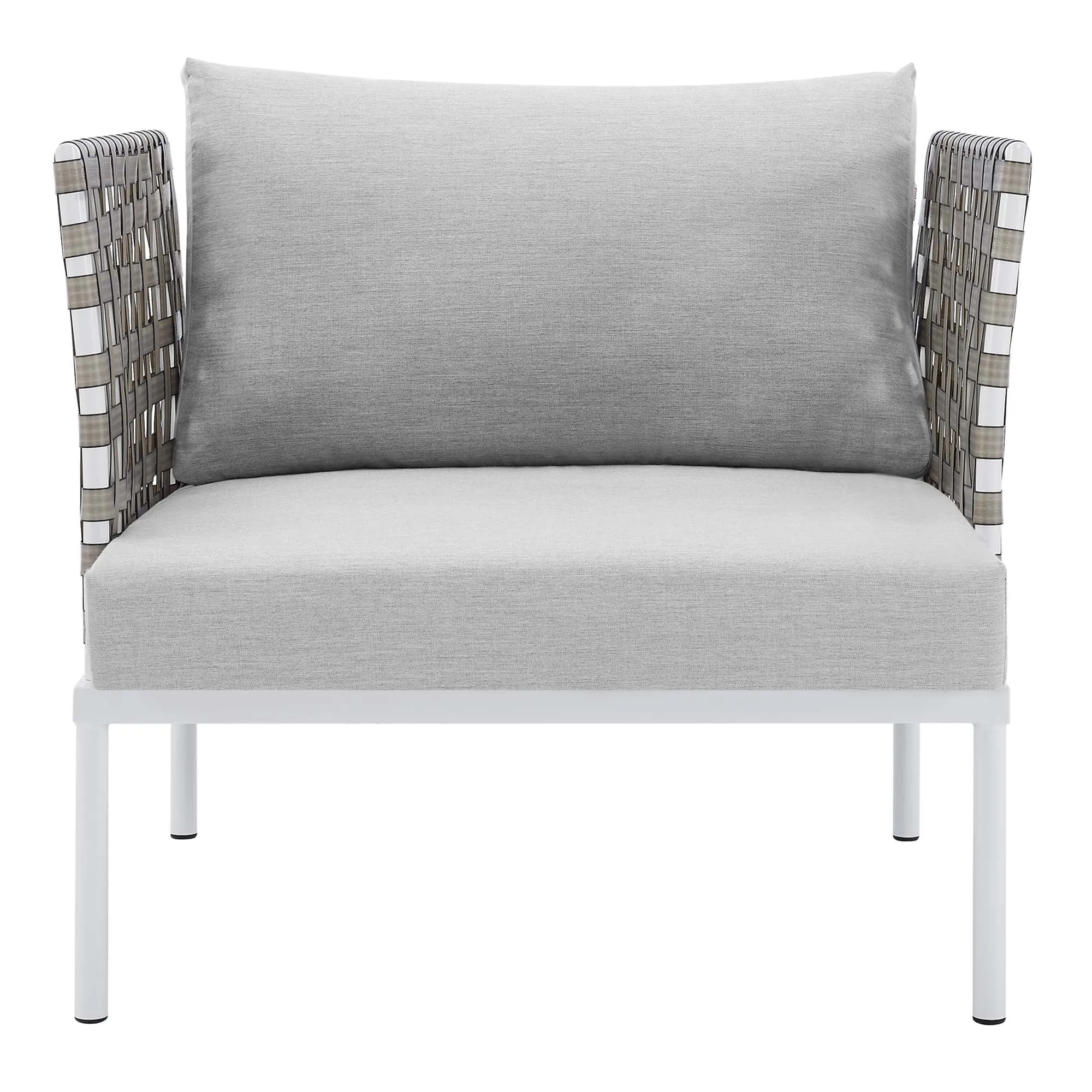 Harmony Sunbrella® Basket Weave Outdoor Patio Aluminum Armchair by Modway
