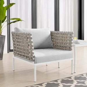 Harmony Sunbrella® Basket Weave Outdoor Patio Aluminum Armchair by Modway