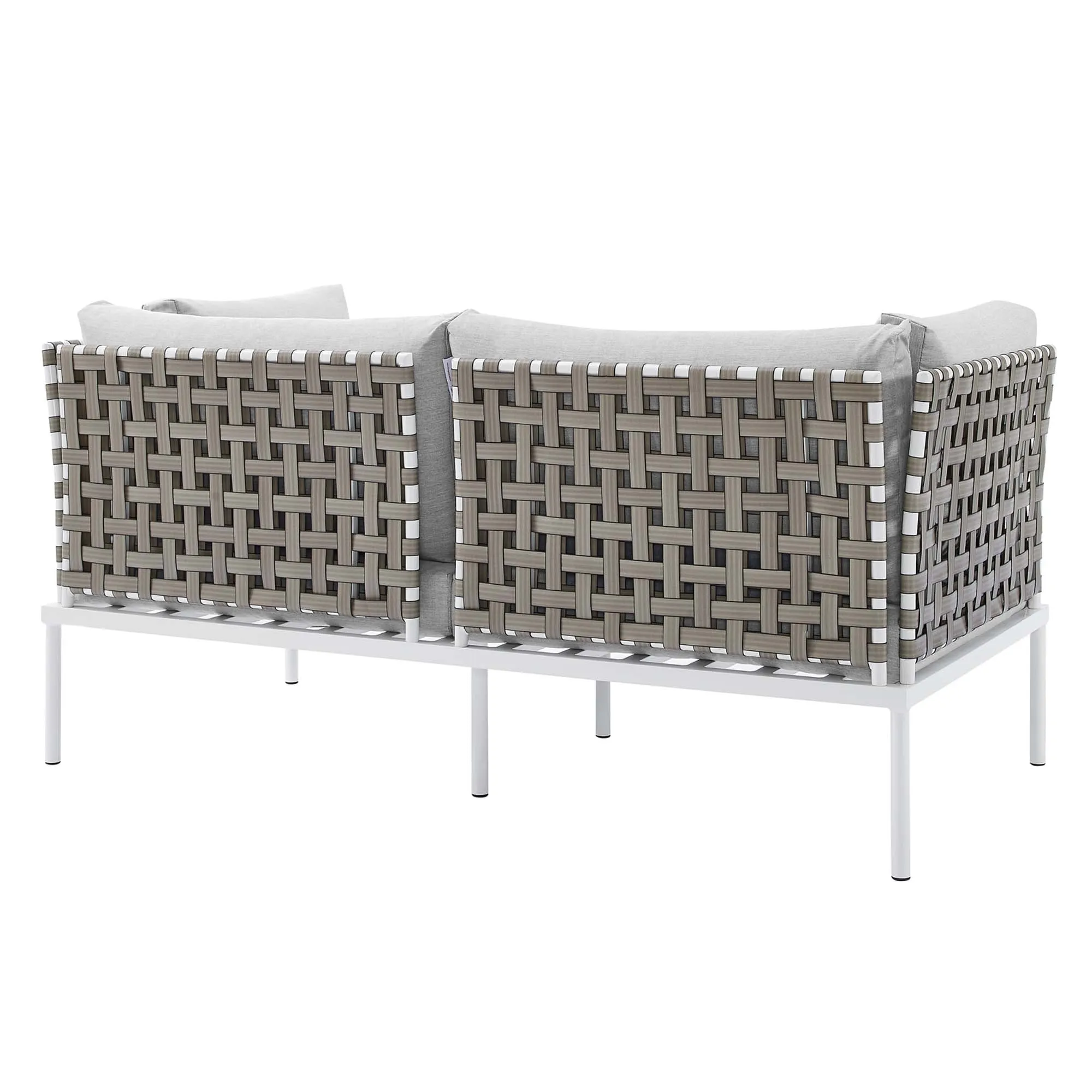 Harmony Sunbrella® Basket Weave Outdoor Patio Aluminum Loveseat by Modway
