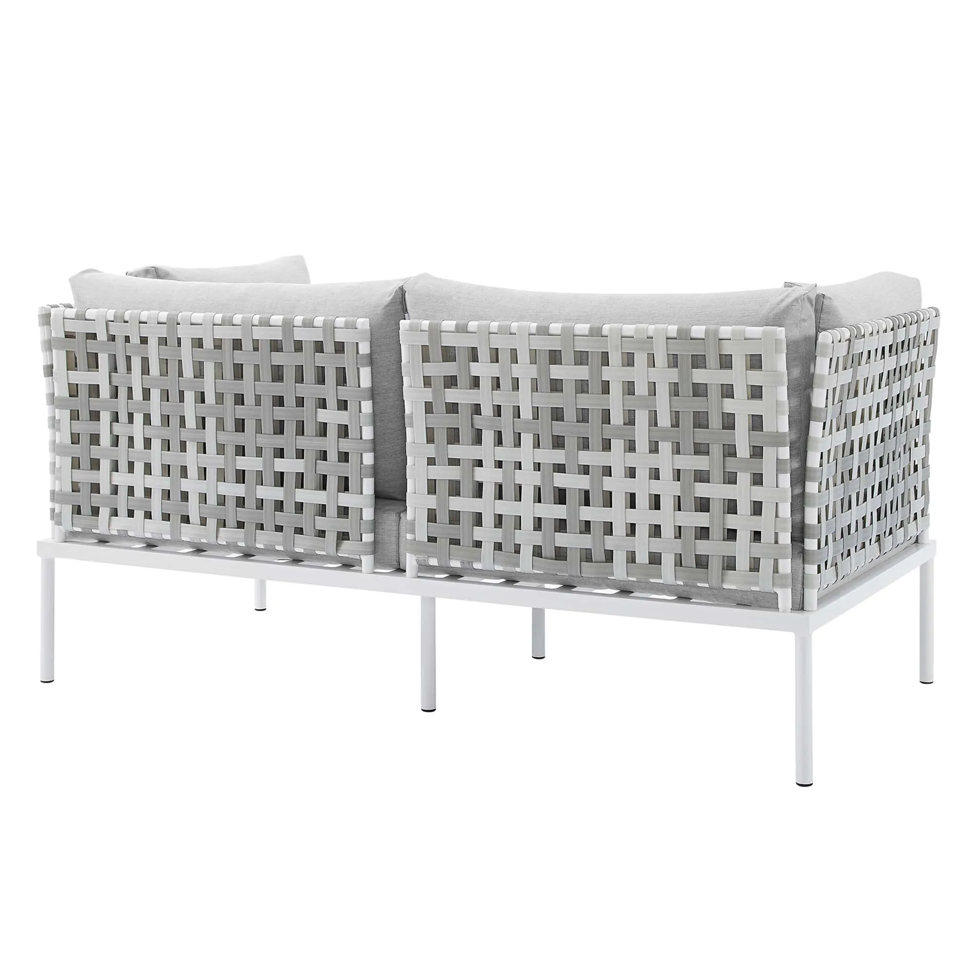 Harmony Sunbrella® Basket Weave Outdoor Patio Aluminum Loveseat by Modway