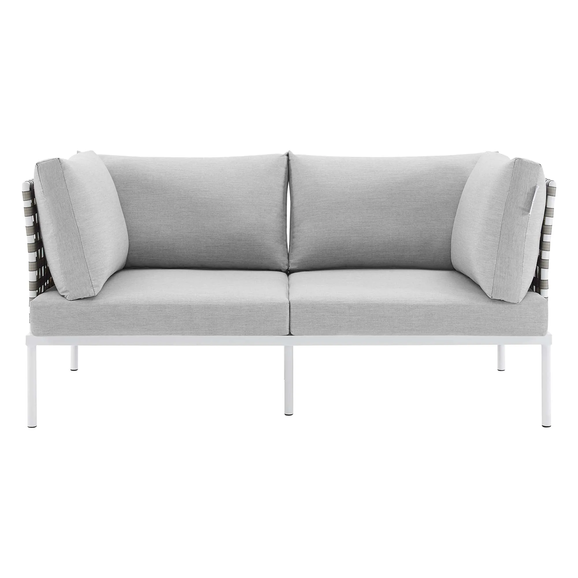 Harmony Sunbrella® Basket Weave Outdoor Patio Aluminum Loveseat by Modway