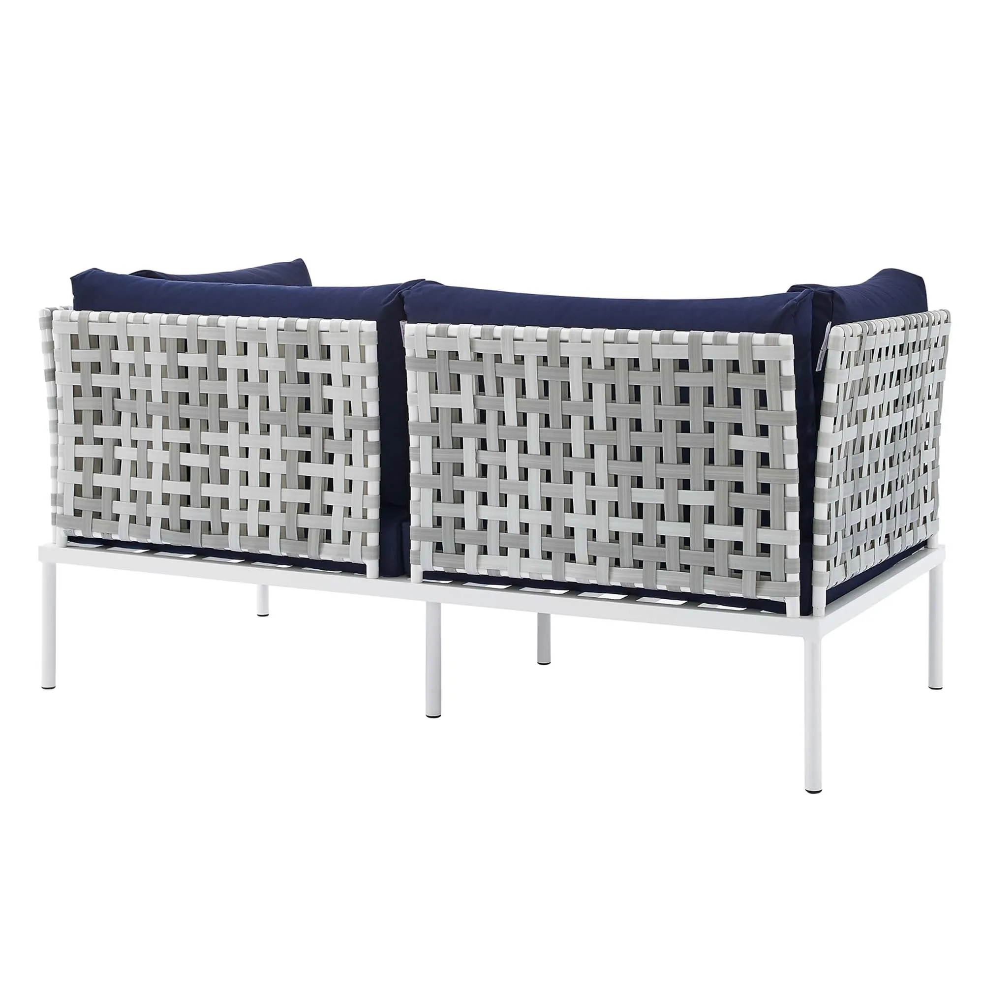 Harmony Sunbrella® Basket Weave Outdoor Patio Aluminum Loveseat by Modway