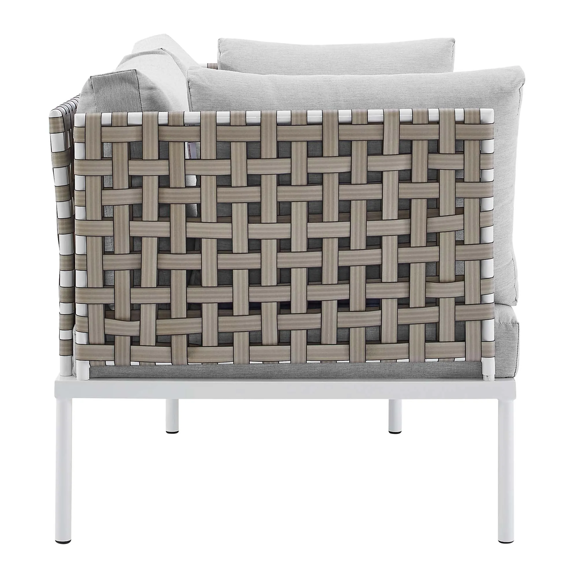 Harmony Sunbrella® Basket Weave Outdoor Patio Aluminum Loveseat by Modway