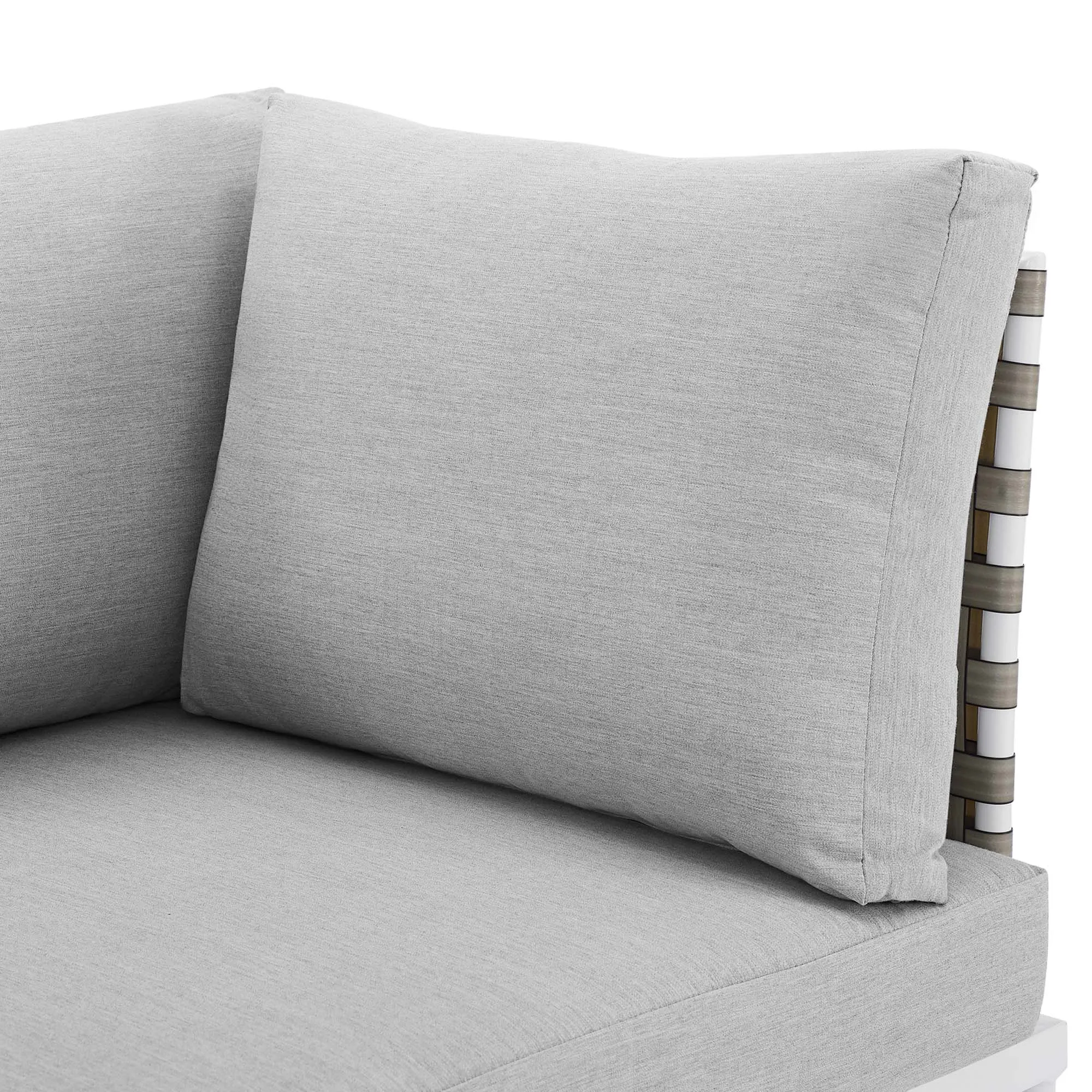 Harmony Sunbrella® Basket Weave Outdoor Patio Aluminum Loveseat by Modway