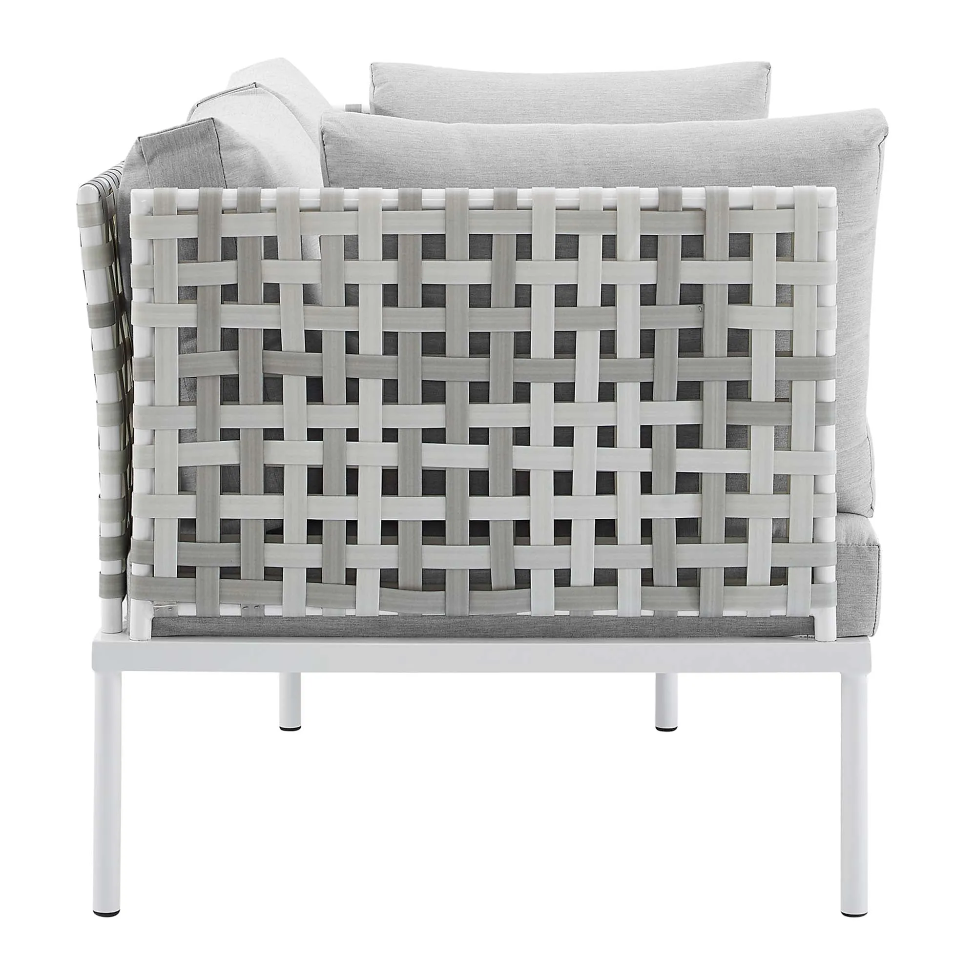Harmony Sunbrella® Basket Weave Outdoor Patio Aluminum Loveseat by Modway