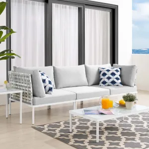 Harmony Sunbrella® Basket Weave Outdoor Patio Aluminum Sofa by Modway