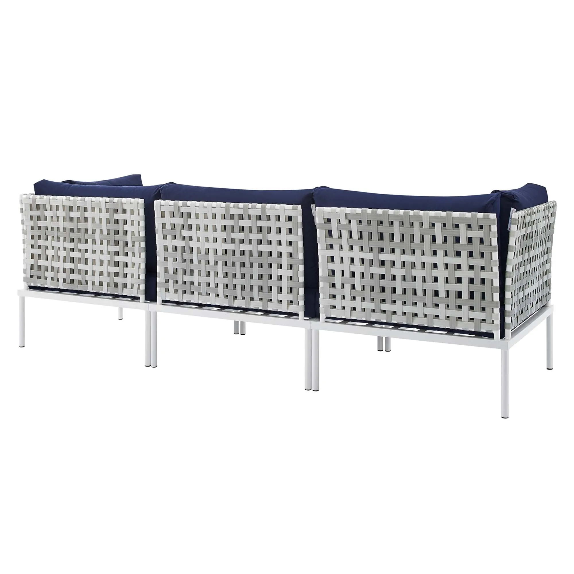 Harmony Sunbrella® Basket Weave Outdoor Patio Aluminum Sofa by Modway