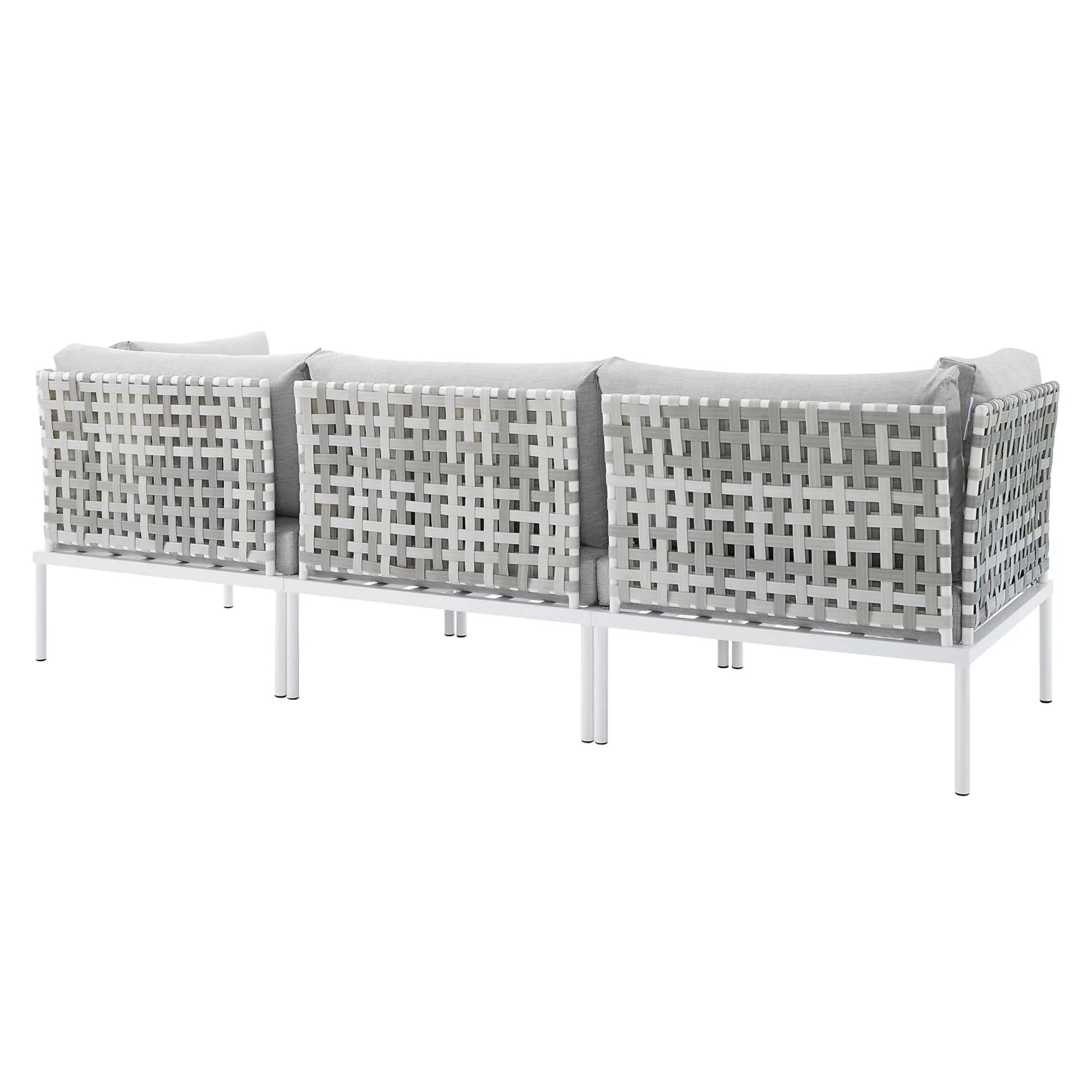 Harmony Sunbrella® Basket Weave Outdoor Patio Aluminum Sofa by Modway